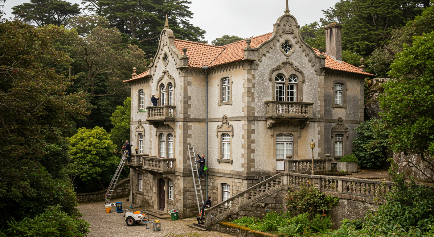 Limpeza de casa histórica em Sintra